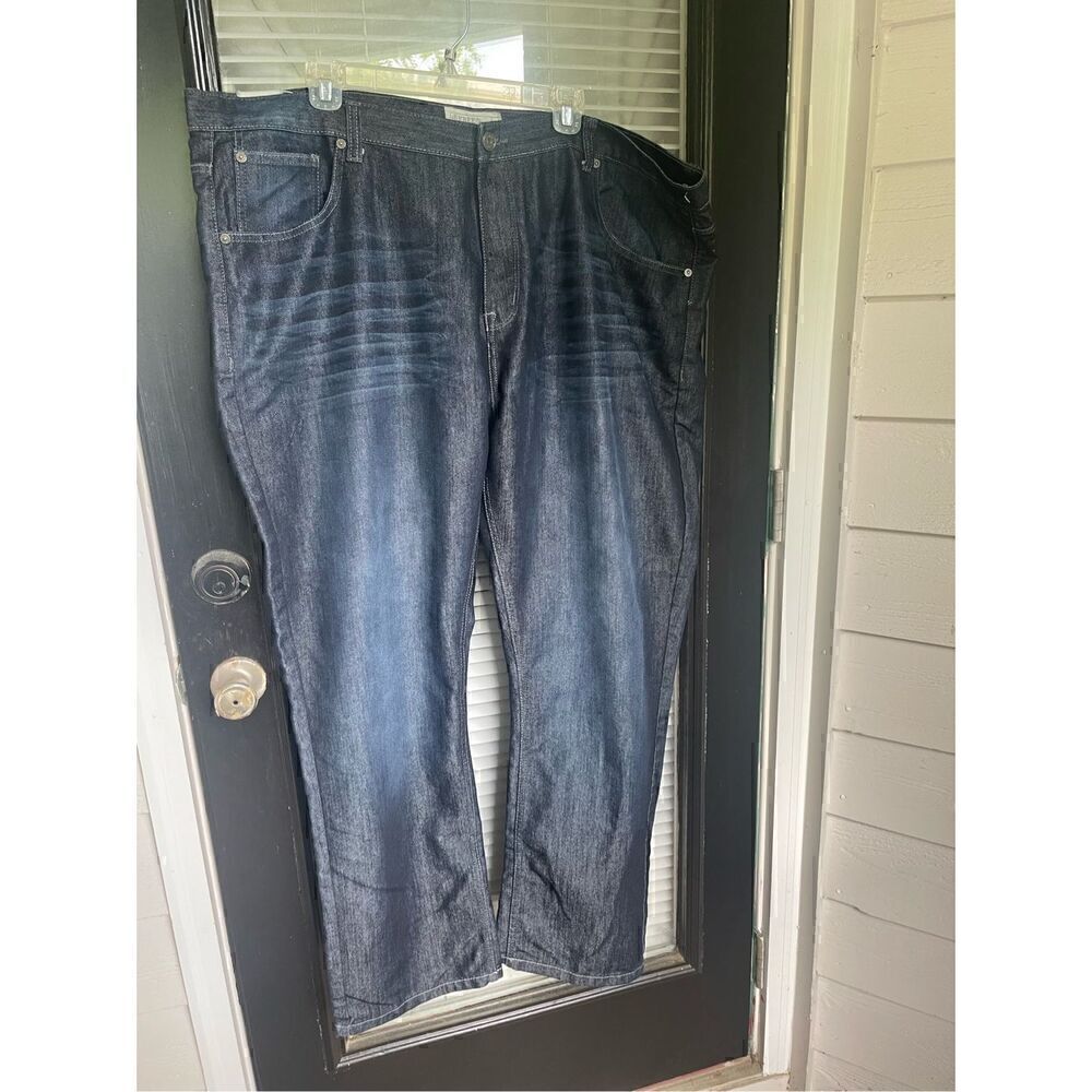 Free Planet Men’s Fit & Slim Straight Jeans Blue Size 48x32